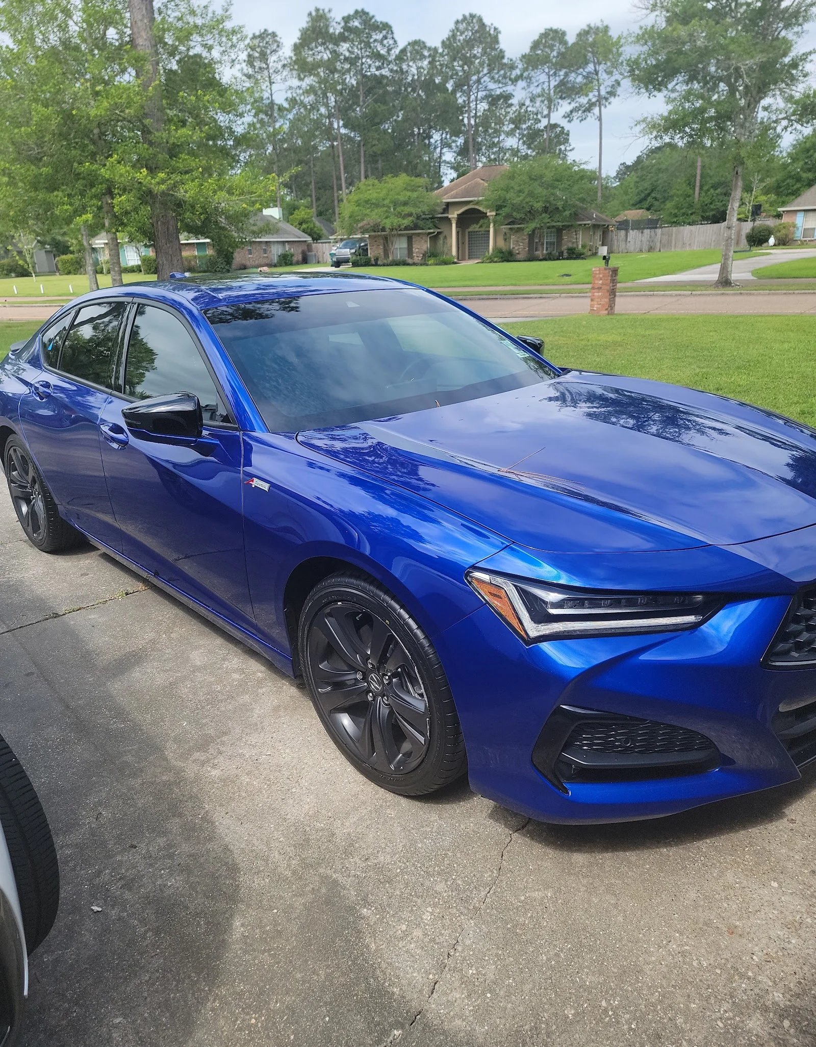 Freshly tinted Acura sedan by Slidell Classic Window Tinting